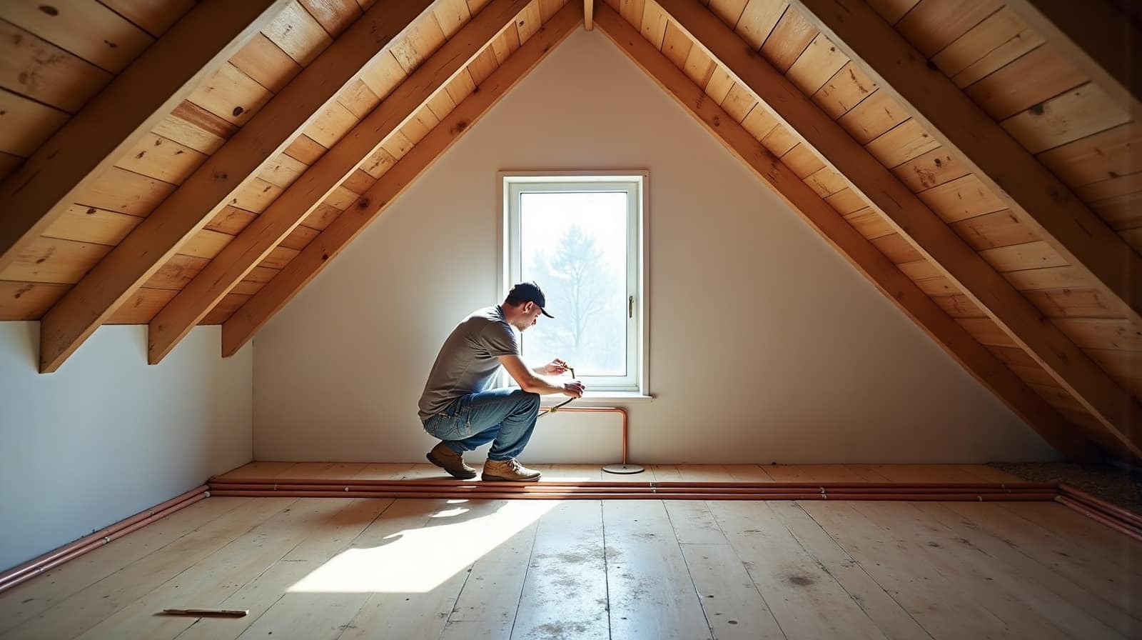 Salle de bain sous comble : ce que la plomberie impose